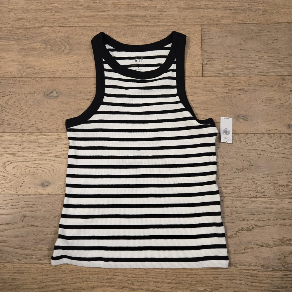 Black and White Striped Tank Top